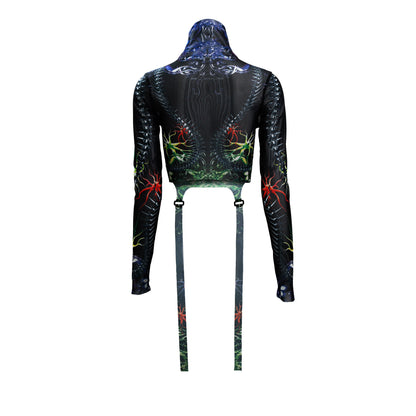 Neuron Long Sleeve Mesh Tops