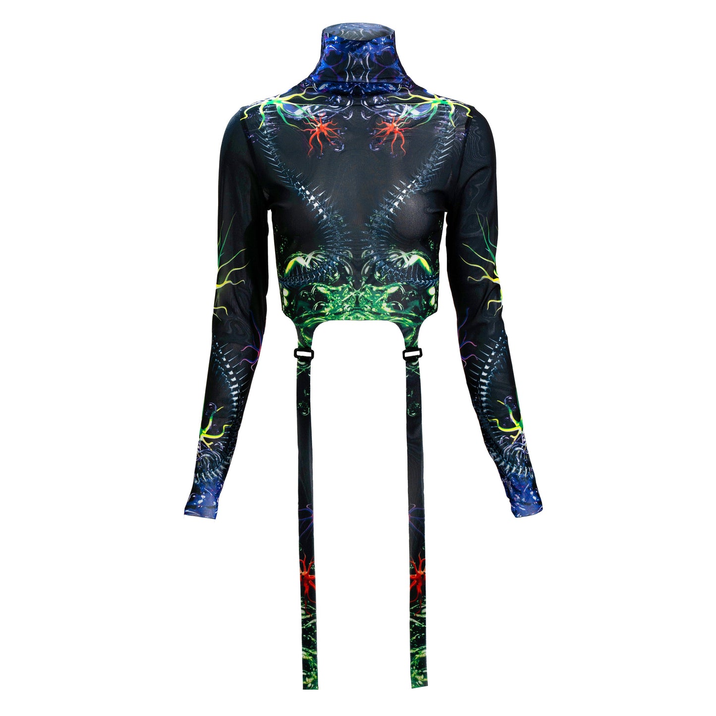 Neuron Long Sleeve Mesh Tops